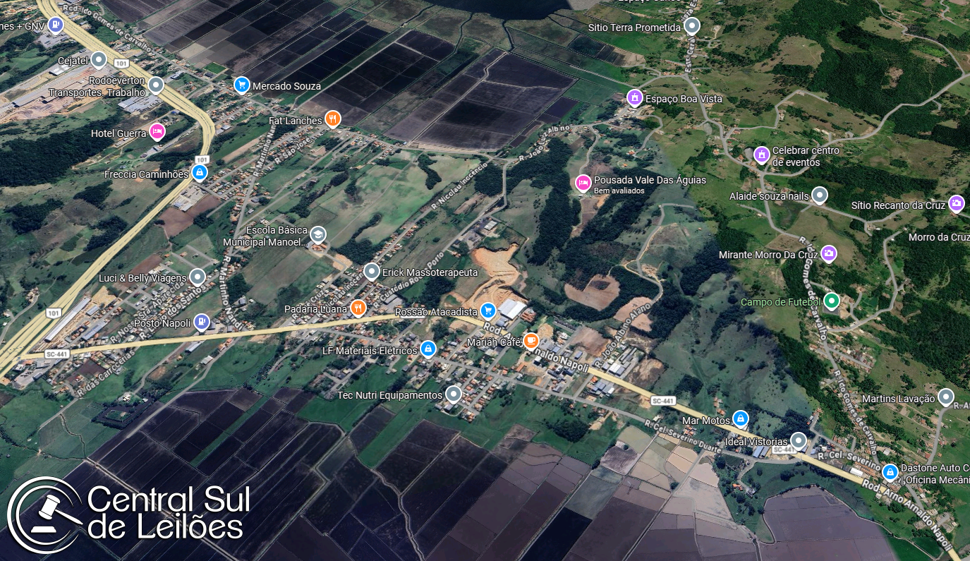 Terreno com área de 1.298,80m², no bairro encruzo, no município de jaguaruna/sc