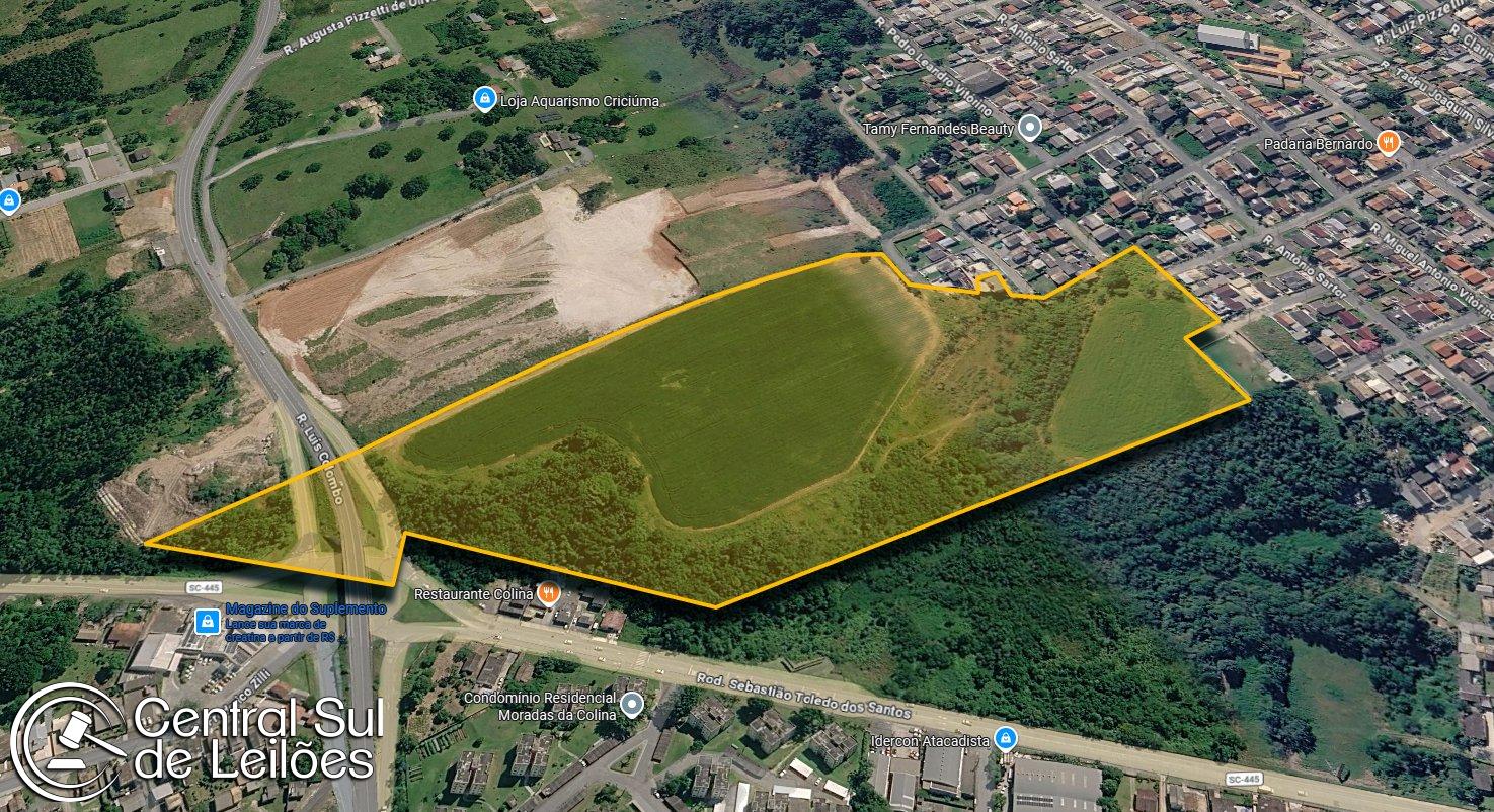 Terreno com área de 97.789,86m², bairro Mina do Mato, em Criciúma/SC